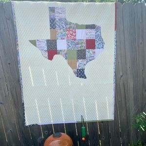 Texas Theme Lap Quilt Baby Blanket Bed Throw